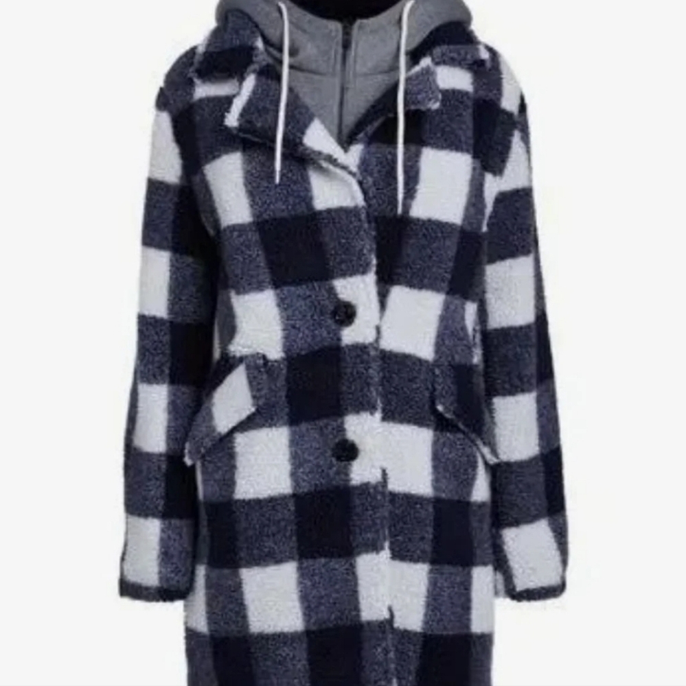 Steve Madden Buffalo Plaid Coat